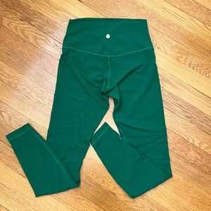 Lululemon align high rise leggings 28” size 6 gorgeous everglade green